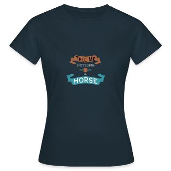 Denglish ne me dit rien du cheval - T-shirt Femme - marine - Devant - AI Model Female 172 dark (172cm)
