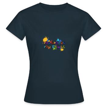 Paintball Paintballer Geschenk - Frauen T-Shirt - Navy - Vorne - AI Model Female 172 dark (172cm)
