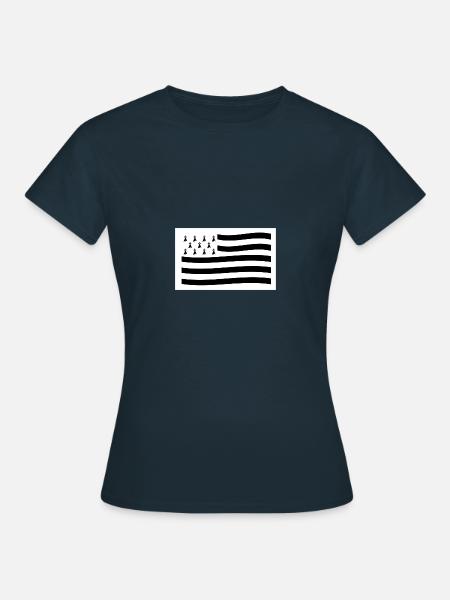drapeau breton symbole bretagne cadeau - T-shirt Femme - marine