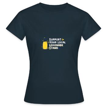 Limonade Zitrone Getränk Limo Geschenk - Frauen T-Shirt - Navy - Vorne - AI Model Female 172 dark (172cm)