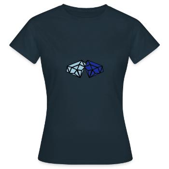 diamonds - Frauen T-Shirt - Navy - Vorne - AI Model Female 172 dark (172cm)