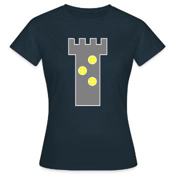 Tour du château - T-shirt Femme - marine - Devant - AI Model Female 172 dark (172cm)