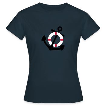 ancre et bouée - T-shirt Femme - marine - Devant - AI Model Female 172 dark (172cm)
