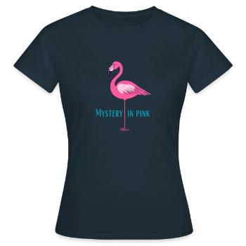 Mystery in pink - Frauen T-Shirt - Navy - Vorne - AI Model Female 172 dark (172cm)