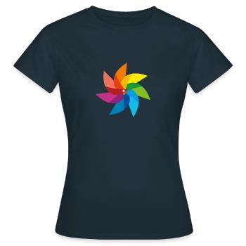jouets arc d'été de moulin à vent coloré enfants - T-shirt Femme - marine - Devant - AI Model Female 172 dark (172cm)
