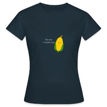 Corn - Women's T-Shirt - navy - Front - AI Model Female 172 dark (172cm)