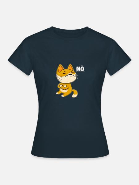 144 KATZE NEIN - Frauen T-Shirt - Navy