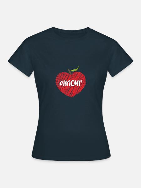 Liebesapfel - Frauen T-Shirt - Navy
