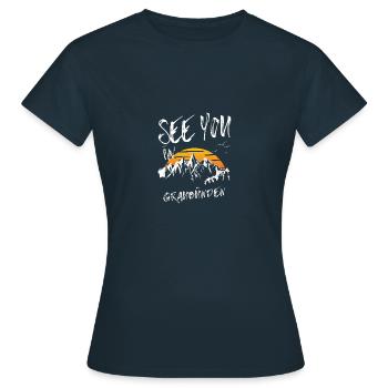 Grisons Suisse randonnée et ski - T-shirt Femme - marine - Devant - AI Model Female 172 dark (172cm)