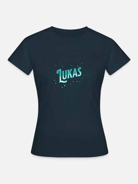 Lukas Namen personalisiert - Frauen T-Shirt - Navy
