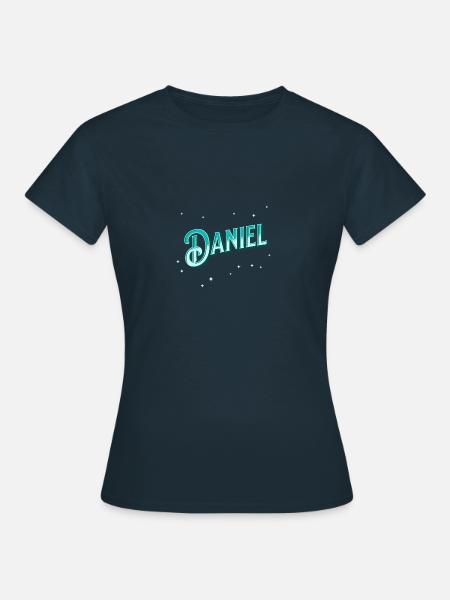 Daniel Namen personalisiert - Frauen T-Shirt - Navy