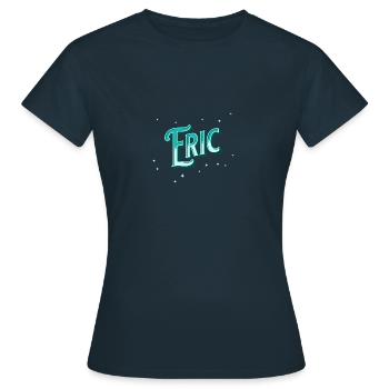 Eric Namen personalisiert - Frauen T-Shirt - Navy - Vorne - AI Model Female 172 dark (172cm)