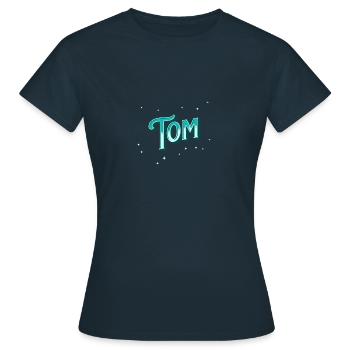 Tom names personalized - Women's T-Shirt - navy - Front - AI Model Female 172 dark (172cm)