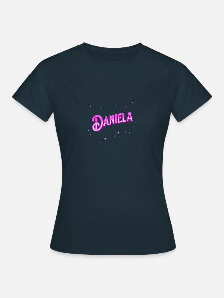 Daniela Namen personalisiert - Frauen T-Shirt - Navy