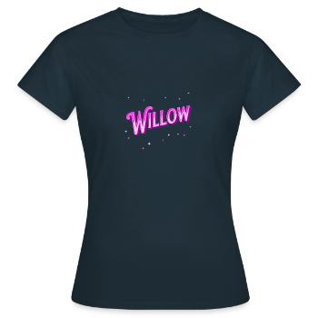 Nom de saule personnalisé - T-shirt Femme - marine - Devant - AI Model Female 172 dark (172cm)