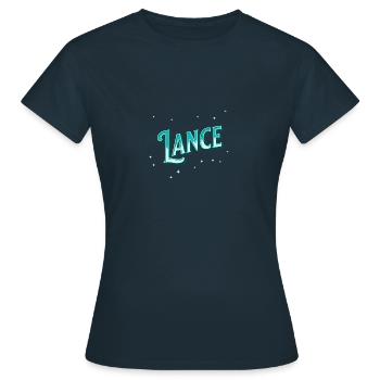 Lance name personalized - Women's T-Shirt - navy - Front - AI Model Female 172 dark (172cm)