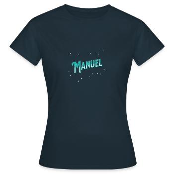 Manuel nom personnalisé - T-shirt Femme - marine - Devant - AI Model Female 172 dark (172cm)