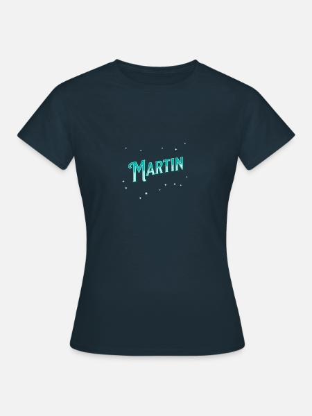 Martin Namen personalisiert - Dame-T-shirt - marineblå