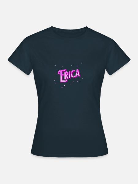 Erica Namen personalisiert - Frauen T-Shirt - Navy