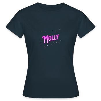 Nom Molly personnalisé - T-shirt Femme - marine - Devant - AI Model Female 172 dark (172cm)