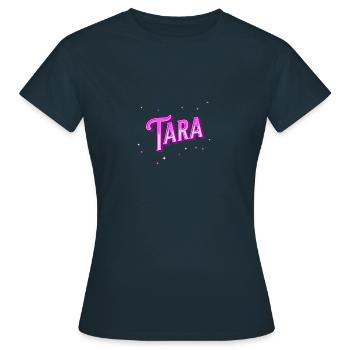Nom Tara personnalisé - T-shirt Femme - marine - Devant - AI Model Female 172 dark (172cm)
