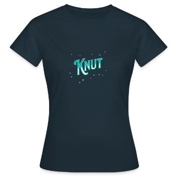 Knut Namen personalisiert - Frauen T-Shirt - Navy - Vorne - AI Model Female 172 dark (172cm)