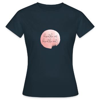 inspirer expirer - T-shirt Femme - marine - Devant - AI Model Female 172 dark (172cm)
