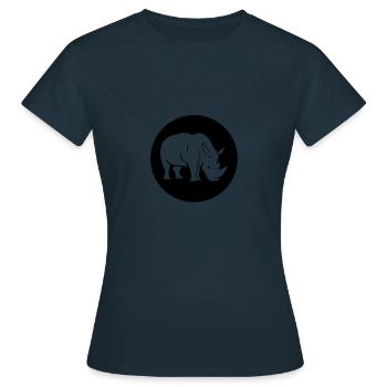rhinocéros - T-shirt Femme - marine - Devant - AI Model Female 172 dark (172cm)