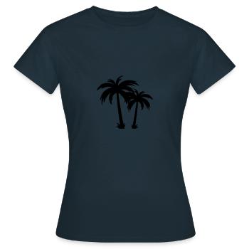 palmiers - T-shirt Femme - marine - Devant - AI Model Female 172 dark (172cm)