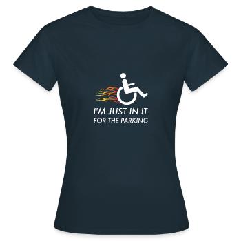 Disabled Wheelchair Disability Handicap Gift - Women's T-Shirt - navy - Front - AI Model Female 172 dark (172cm)