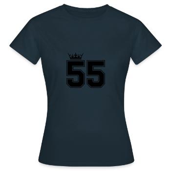 55 crown - Women's T-Shirt - navy - Front - AI Model Female 172 dark (172cm)