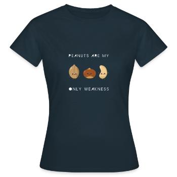 Peanut Allergy Nut Allergy Awareness - Women's T-Shirt - navy - Front - AI Model Female 172 dark (172cm)