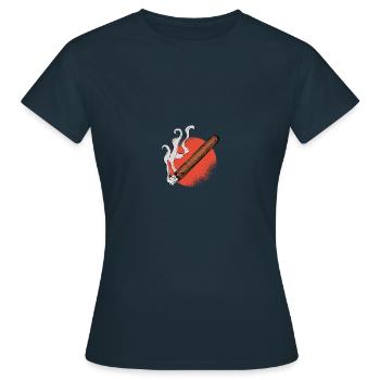 Zigarre - Frauen T-Shirt - Navy - Vorne - AI Model Female 172 dark (172cm)