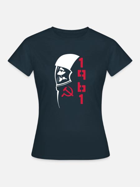Yuri Gagarine Russie Poutine Russie - T-shirt Femme - marine