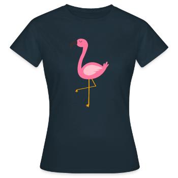 Flamant simple - T-shirt Femme - marine - Devant - AI Model Female 172 dark (172cm)