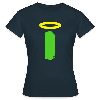gloriole candle, Heiligenschein candle - Frauen T-Shirt - Navy - Vorne - AI Model Female 172 dark (172cm)