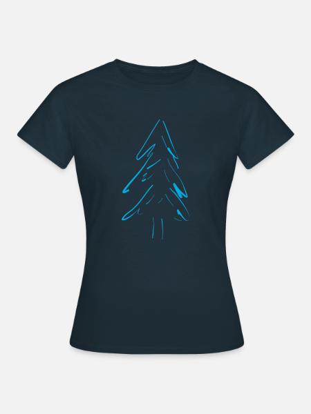 Kiefernbaum - Frauen T-Shirt - Navy