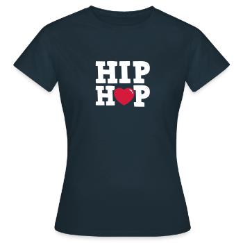 I heart Hip Hop - T-shirt Femme - marine - Devant - AI Model Female 172 dark (172cm)