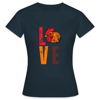 Chicken Farming - Hen Rooster Lover Chicken Farmer - Frauen T-Shirt - Navy - Vorne - AI Model Female 172 dark (172cm)