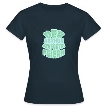 Vorname Arthur - Frauen T-Shirt - Navy - Vorne - AI Model Female 172 dark (172cm)