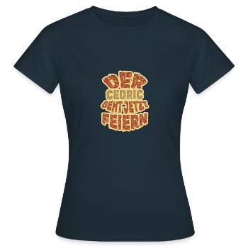 Party Cedric - Frauen T-Shirt - Navy - Vorne - AI Model Female 172 dark (172cm)