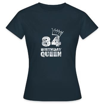 Age 84 - Women's T-Shirt - navy - Front - AI Model Female 172 dark (172cm)