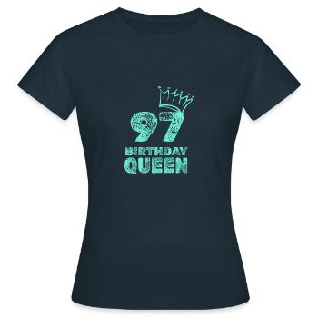 Age 97 - Women's T-Shirt - navy - Front - AI Model Female 172 dark (172cm)