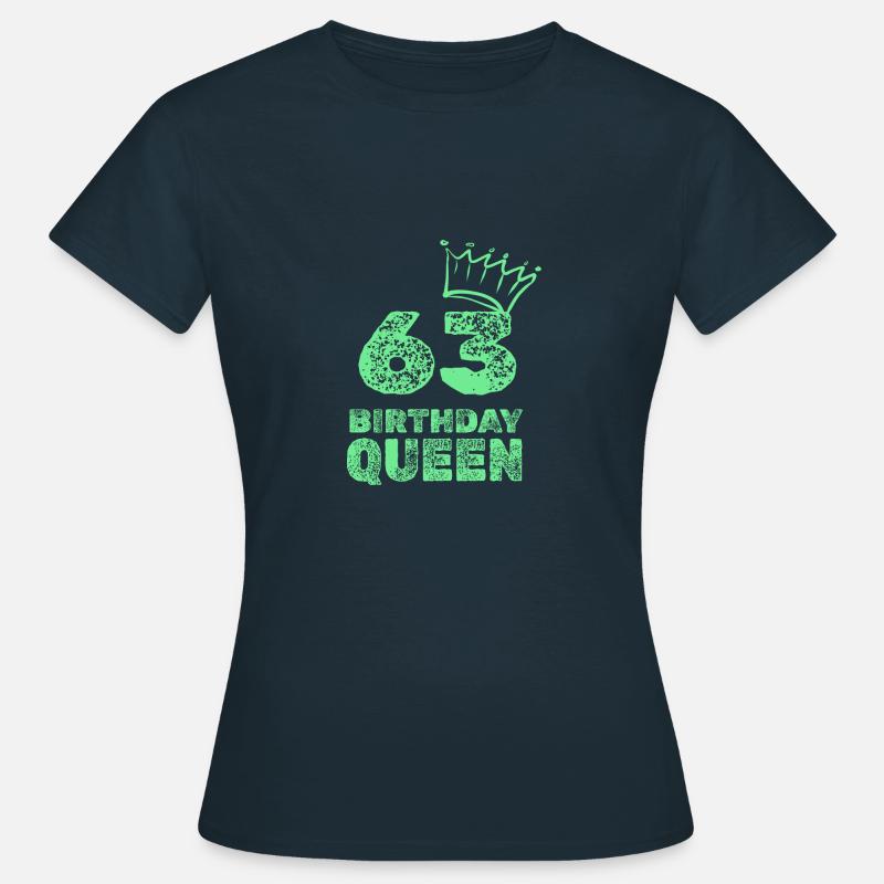 Fødselsdag 63 - Dame-T-shirt - marineblå