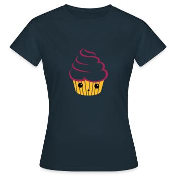 sweet cupcake - Frauen T-Shirt - Navy - Vorne - AI Model Female 172 dark (172cm)