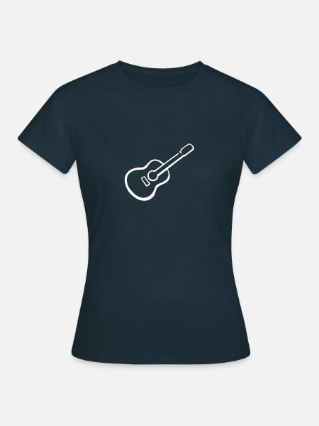 Gitarre - Frauen T-Shirt - Navy
