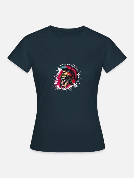 Spartaner Totenkopf Gladiator - Frauen T-Shirt - Navy