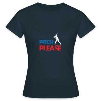 pitch baseball - Frauen T-Shirt - Navy - Vorne - AI Model Female 172 dark (172cm)