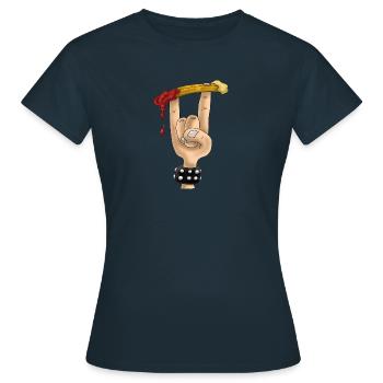 Fourche à copeaux - T-shirt Femme - marine - Devant - AI Model Female 172 dark (172cm)