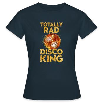 Disco Ball Party Groovy Funny Retro Club Vintage - T-shirt Femme - marine - Devant - AI Model Female 172 dark (172cm)
